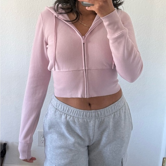 Aritzia Cozy Sweatfleece Snug Hi-rib Zip Hoodie
